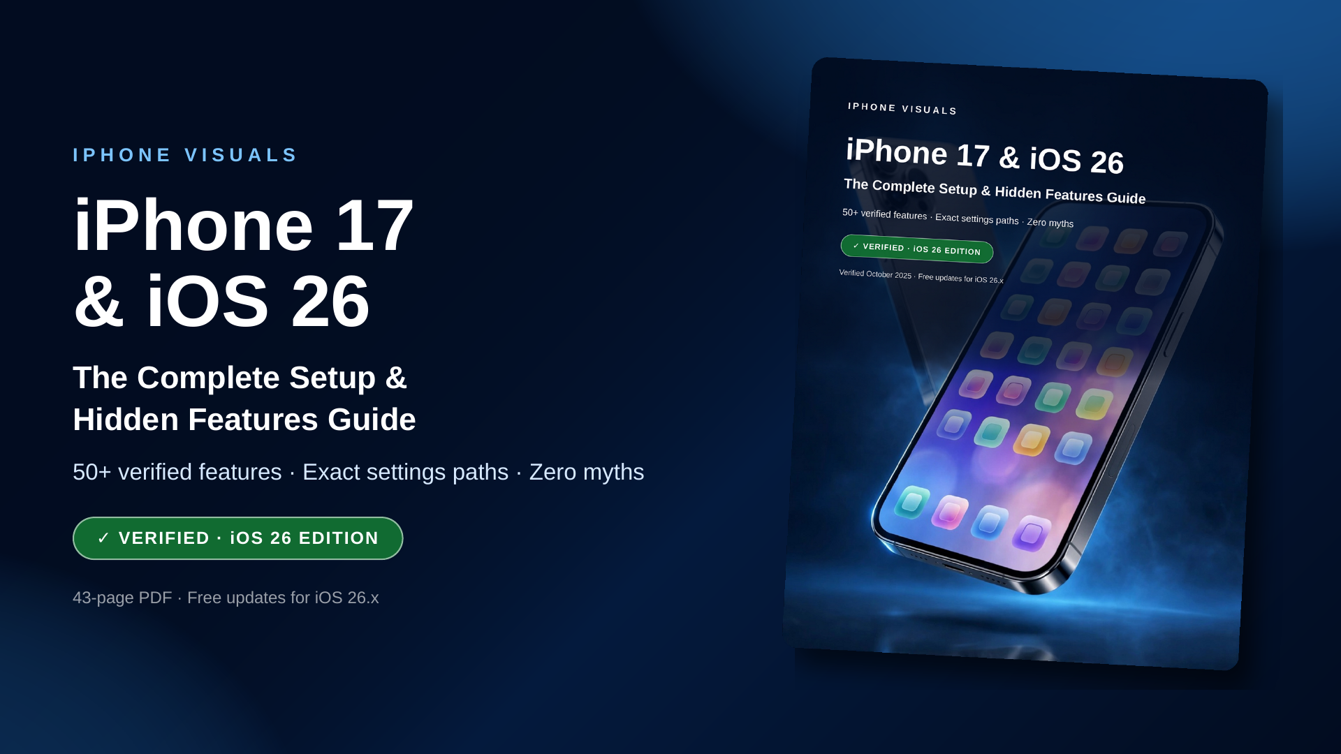 iPhone 17 and iOS 26 complete setup and hidden features guide cover