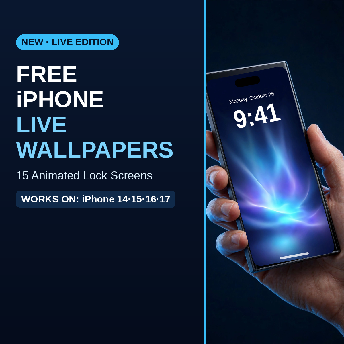 Animated live wallpaper on an iPhone lock screen